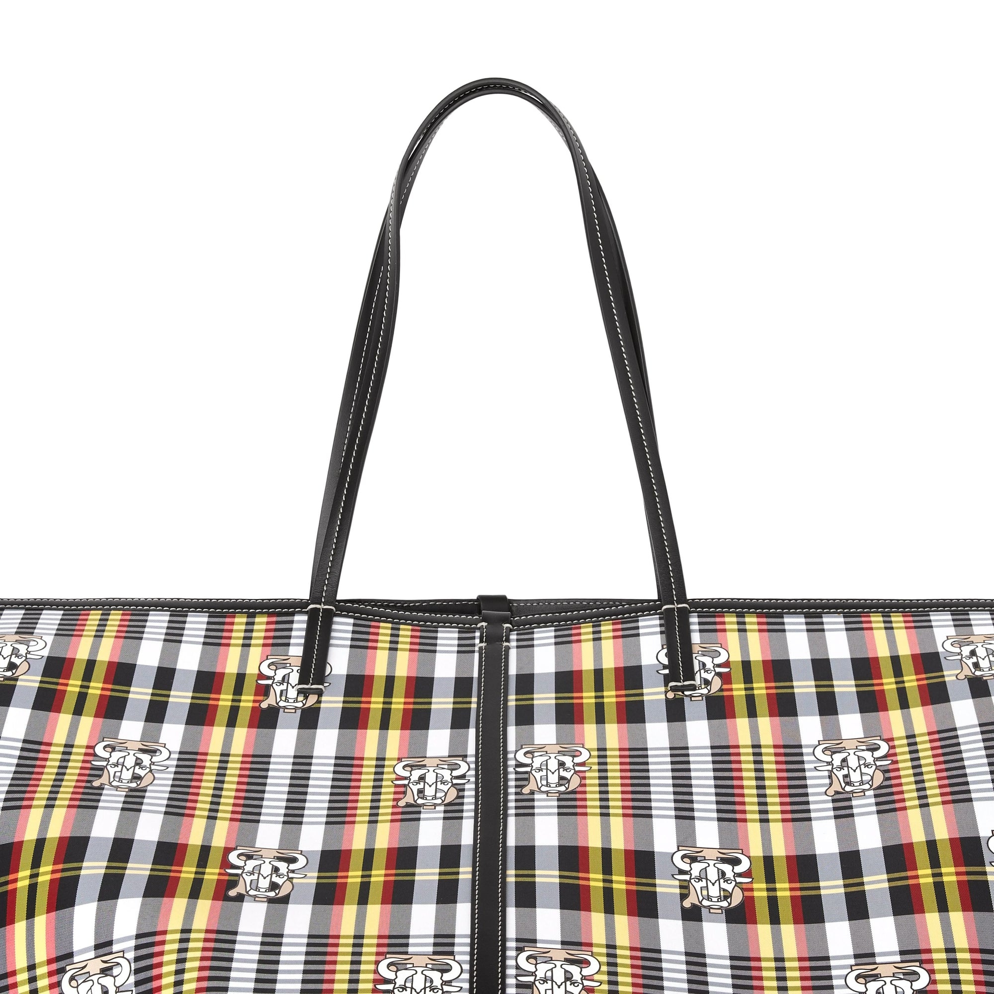 Cabas de plage extra-large en nylon check Monogram - Black