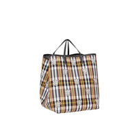 Cabas de plage extra-large en nylon check Monogram - Black