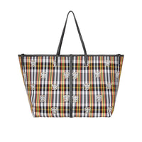 Cabas de plage extra-large en nylon check Monogram - Black