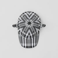 Casquette de baseball Buffle en nylon check avec logo brodé - Grey
