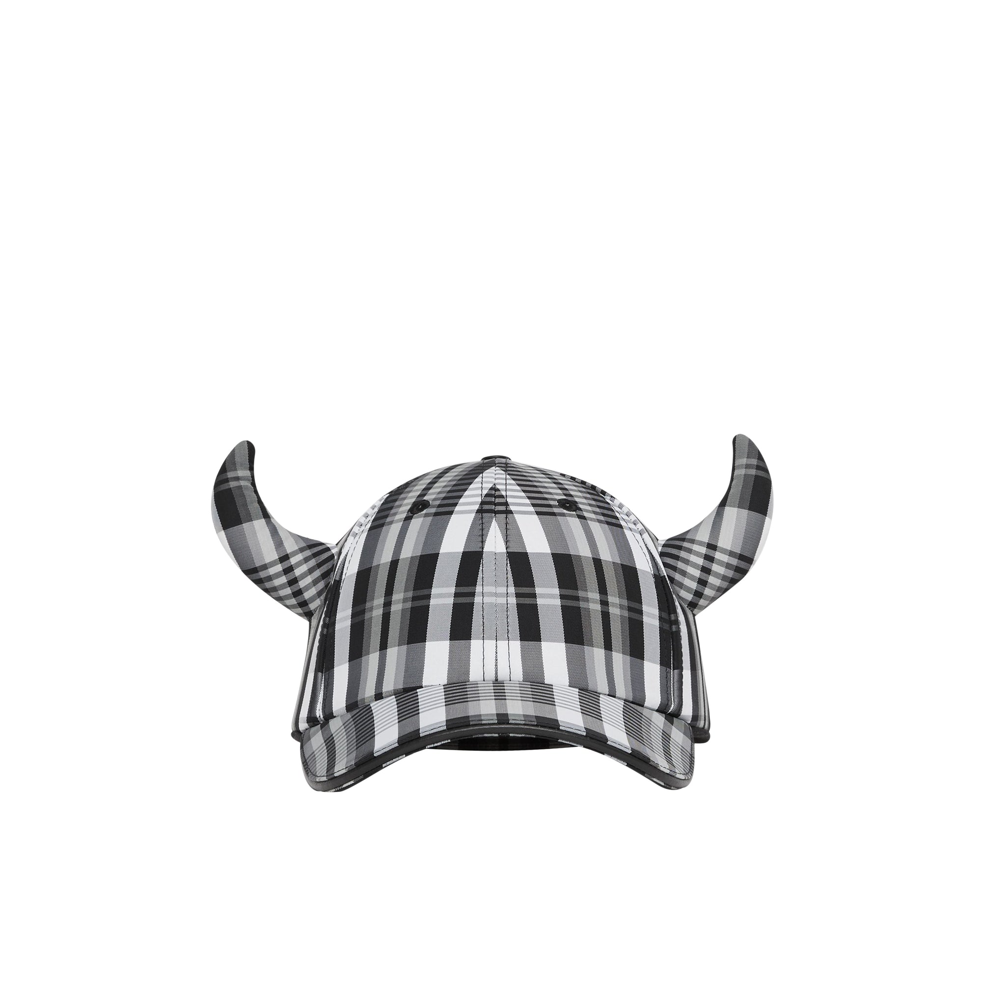 Casquette de baseball Buffle en nylon check avec logo brodé - Grey
