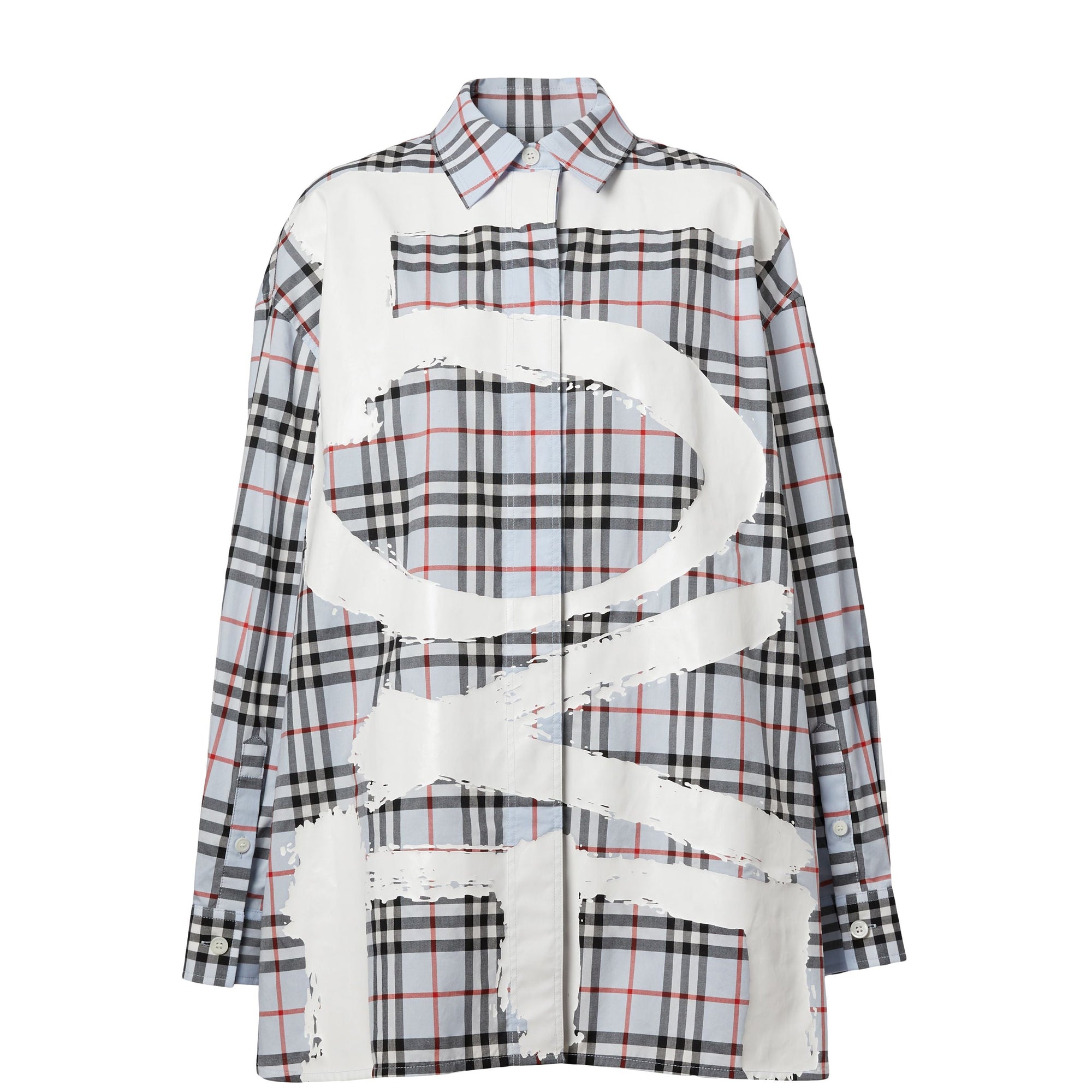 Chemise oversize motif Love exclusif - Pale Blue