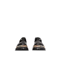 Salomés en cuir avec Vintage check - Black & Chk