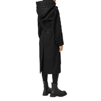 Manteau matelassé en nylon et coton avec capuche amovible - Black