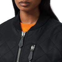 Bomber matelassé en nylon et coton - Black