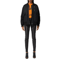 Bomber matelassé en nylon et coton - Black