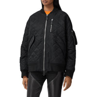 Bomber matelassé en nylon et coton - Black