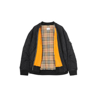 Bomber matelassé en nylon et coton - Black