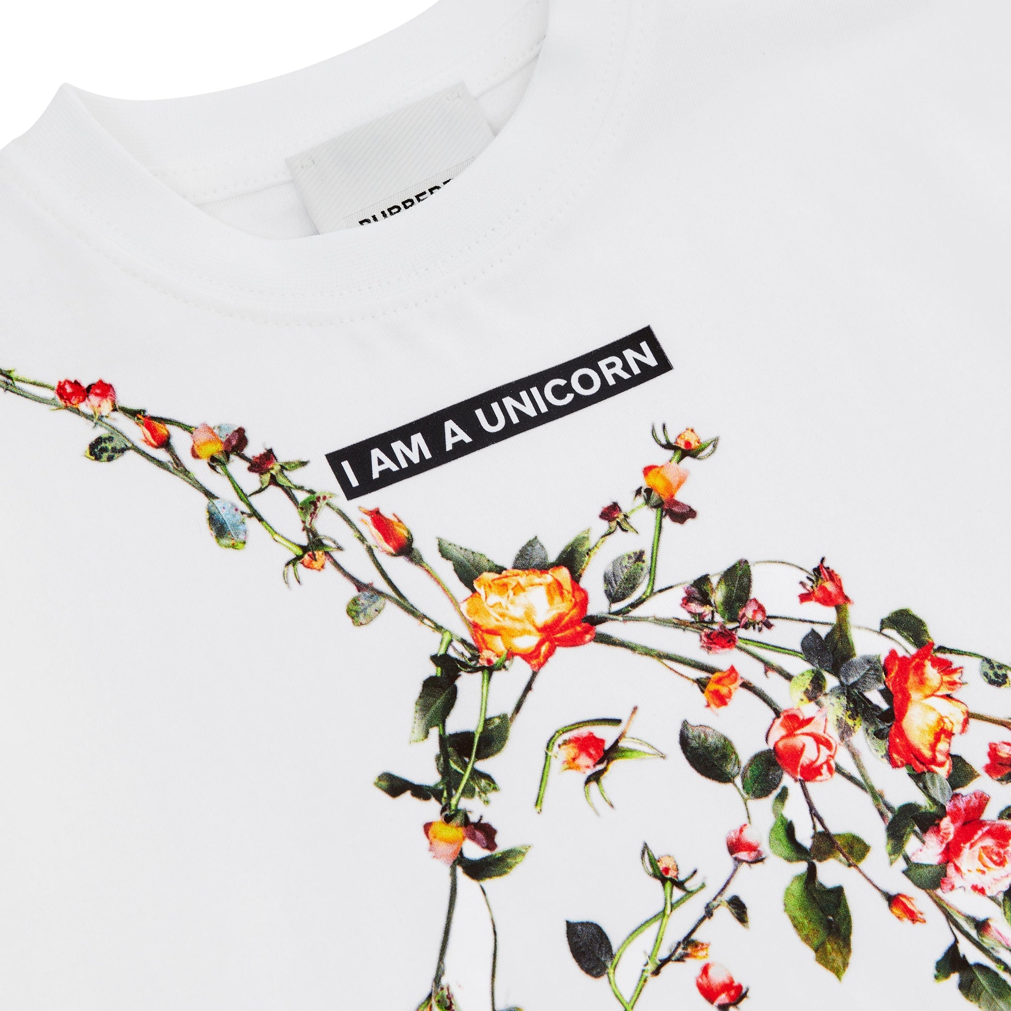 T-shirt en coton à imprimé montage - White