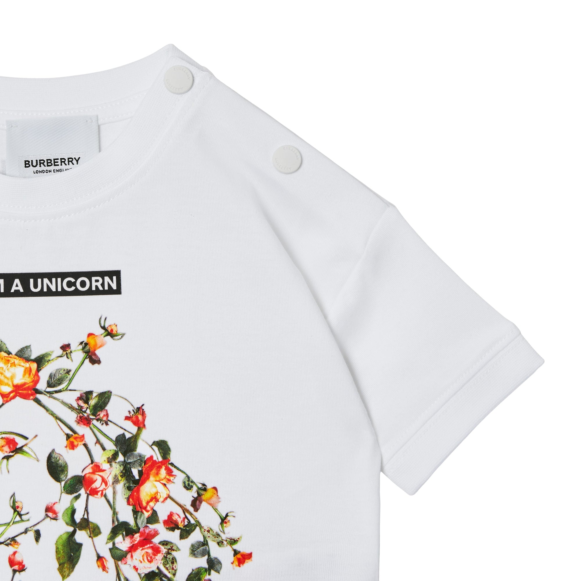 T-shirt en coton à imprimé montage - White