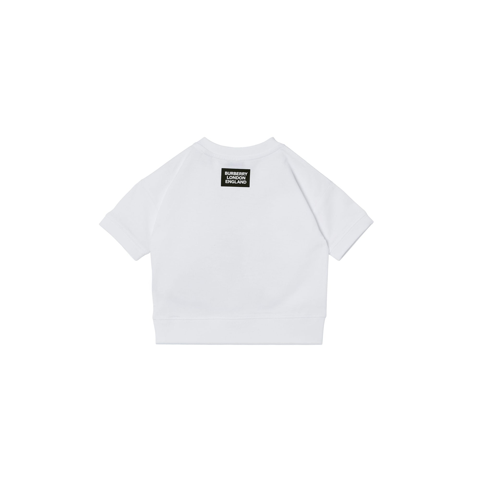 T-shirt en coton à imprimé montage - White