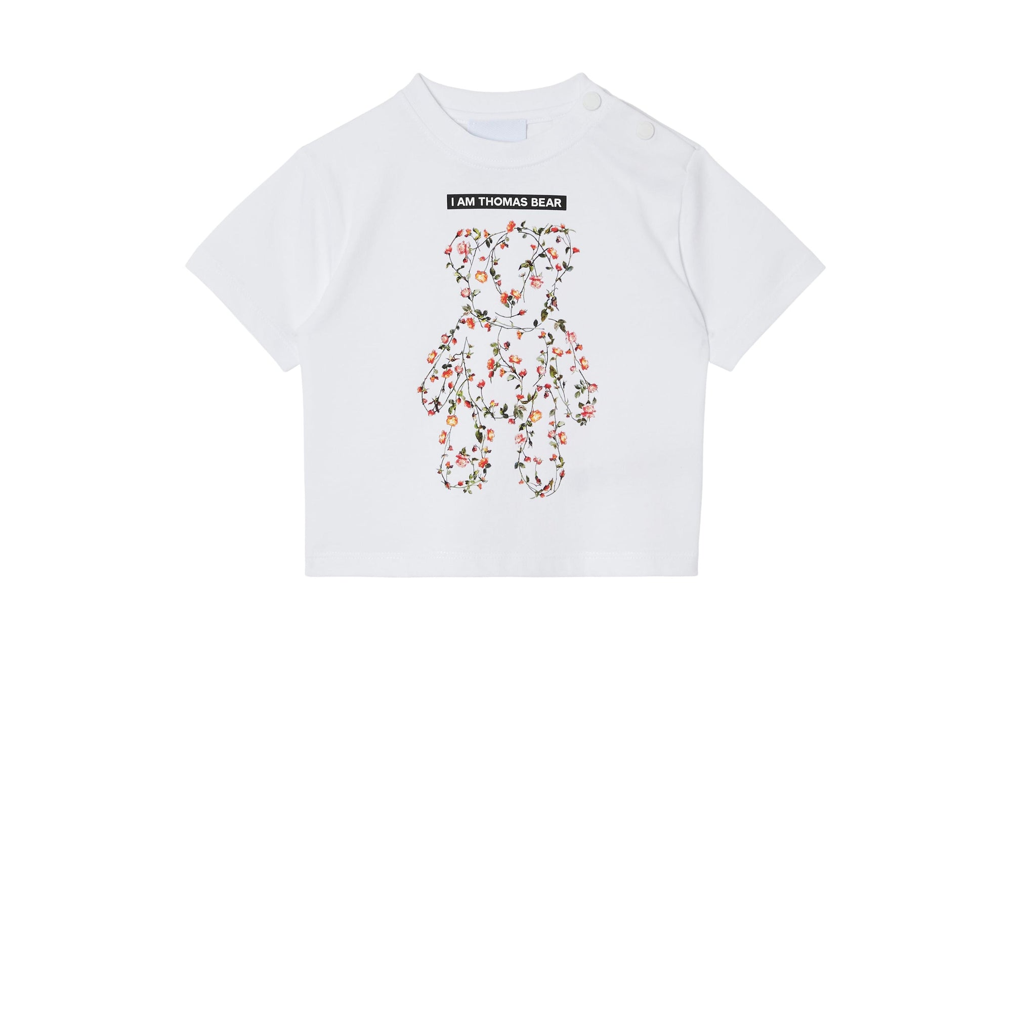 T-shirt en coton à imprimé montage - White