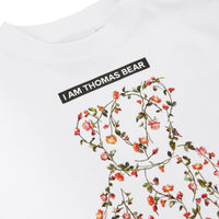 T-shirt en coton à imprimé montage - White