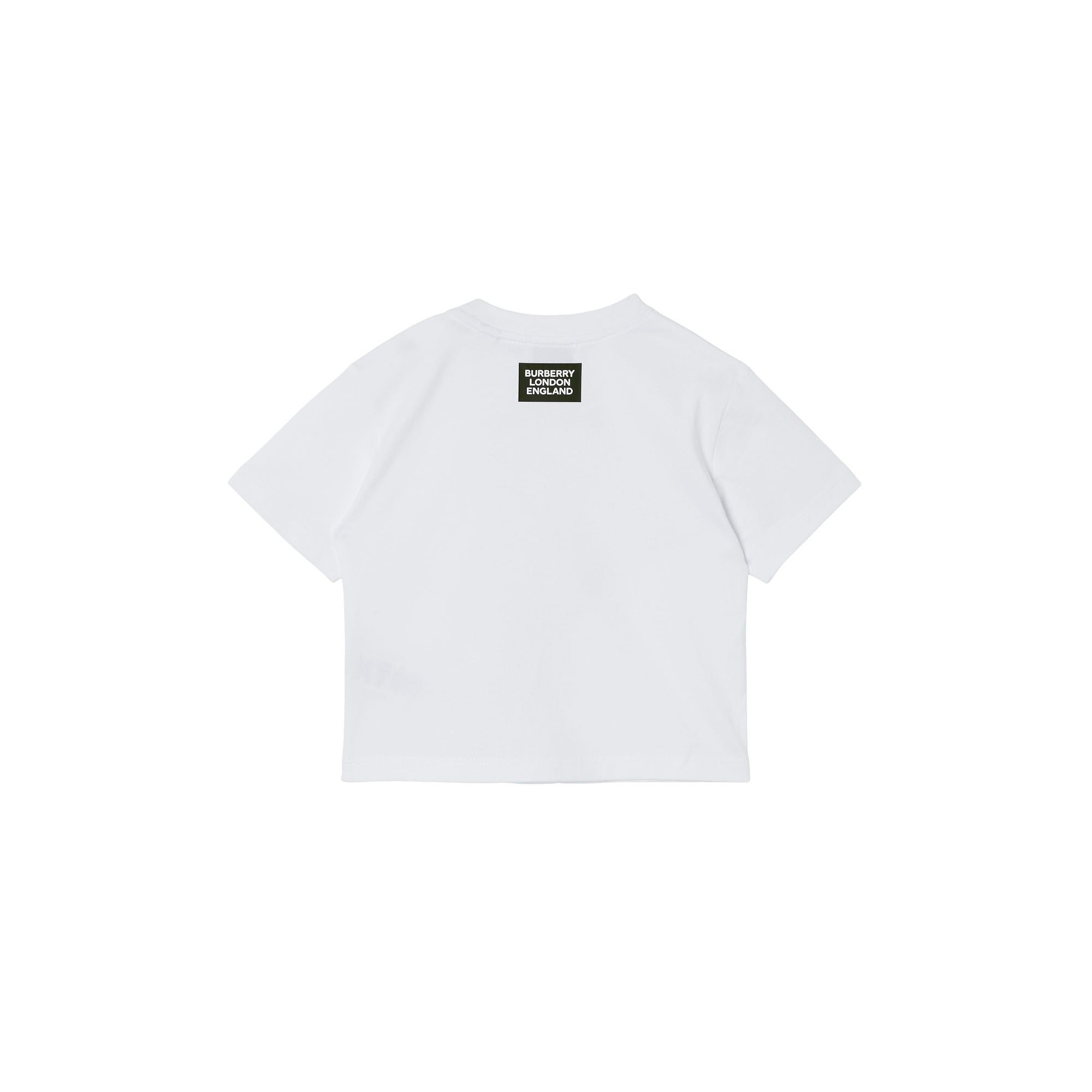 T-shirt en coton à imprimé montage - White