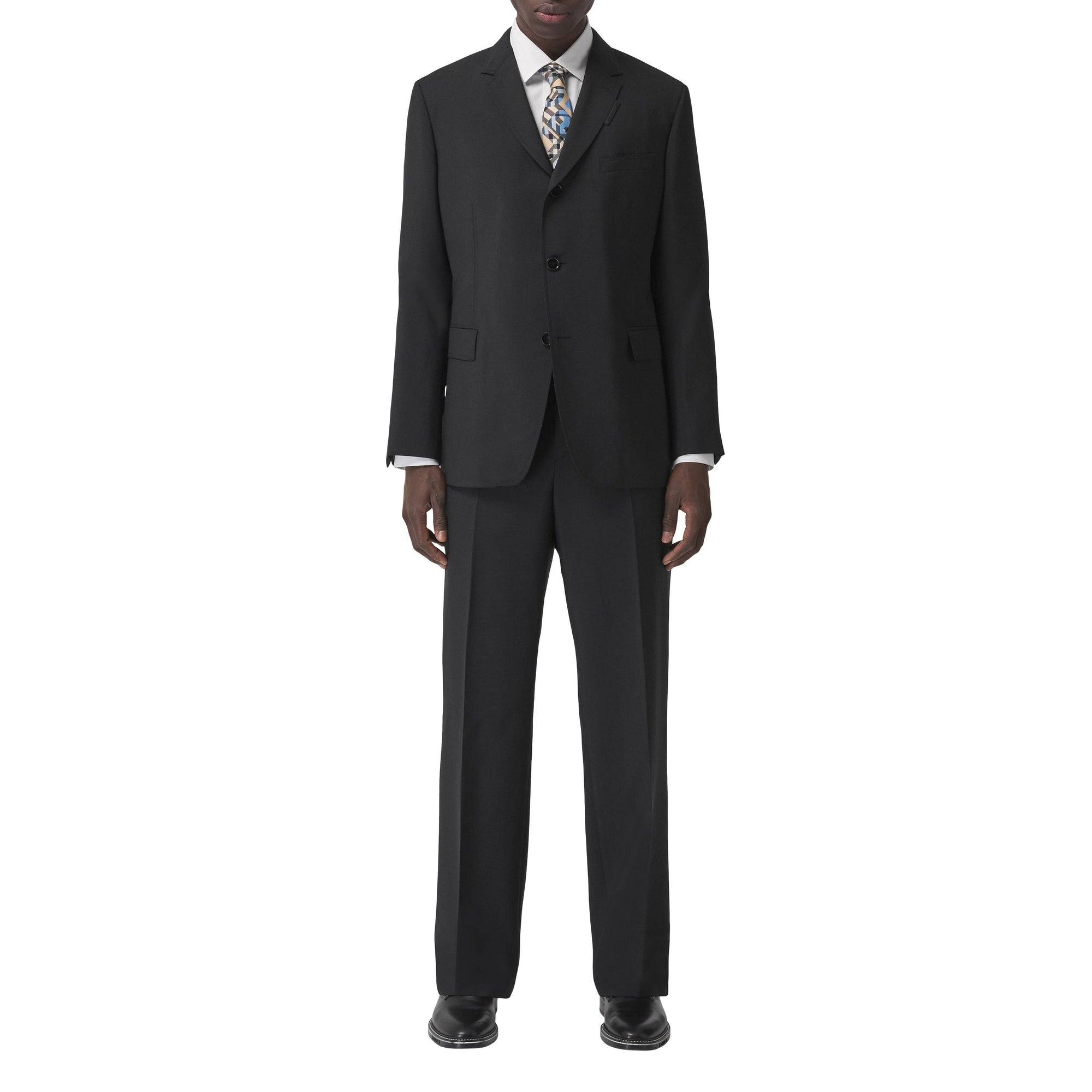 Pantalon de costume ample en mohair et laine - Black