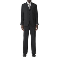 Pantalon de costume ample en mohair et laine - Black
