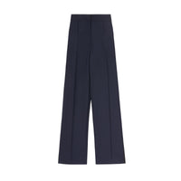 Pantalon ample en mohair et laine avec bandes latérales - Dark Navy
