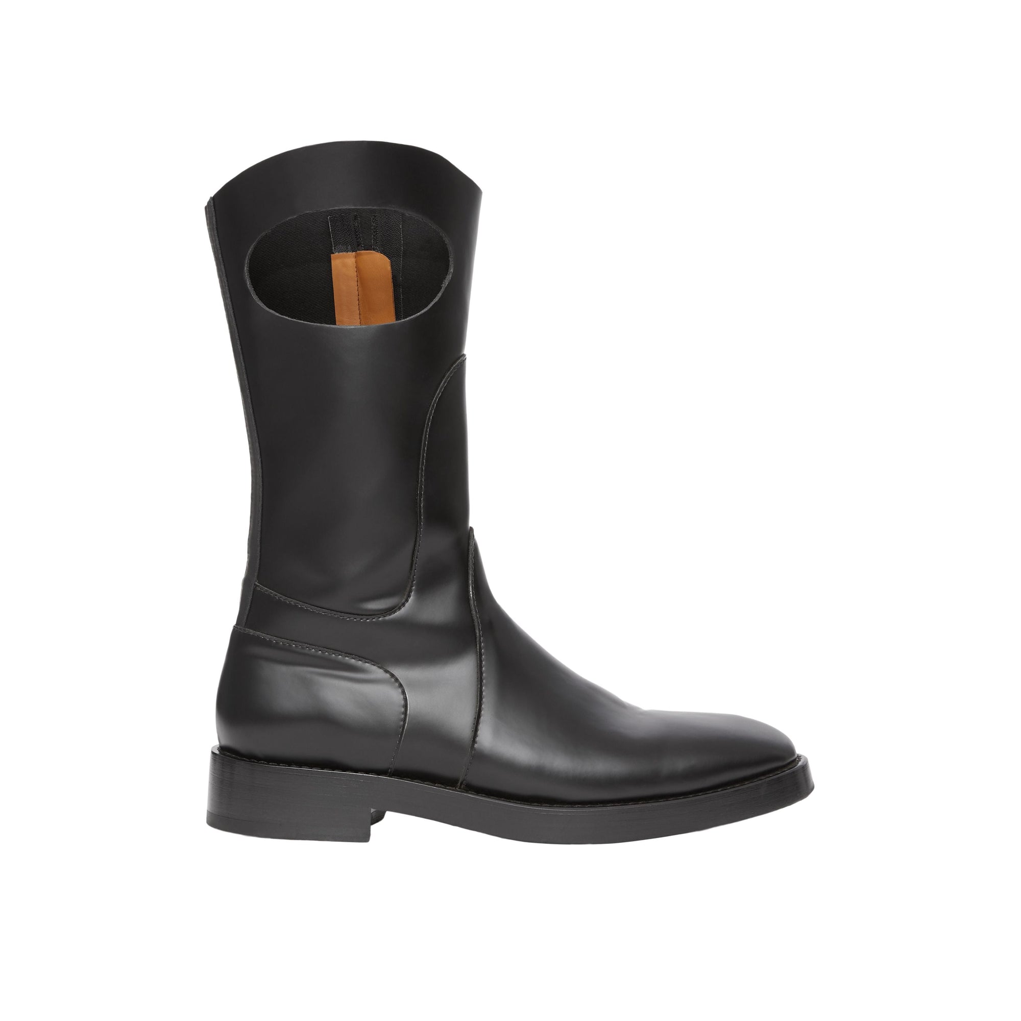 Bottes en cuir avec détail hublot - Black