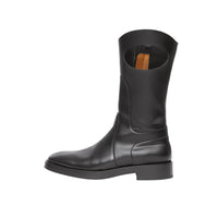 Bottes en cuir avec détail hublot - Black