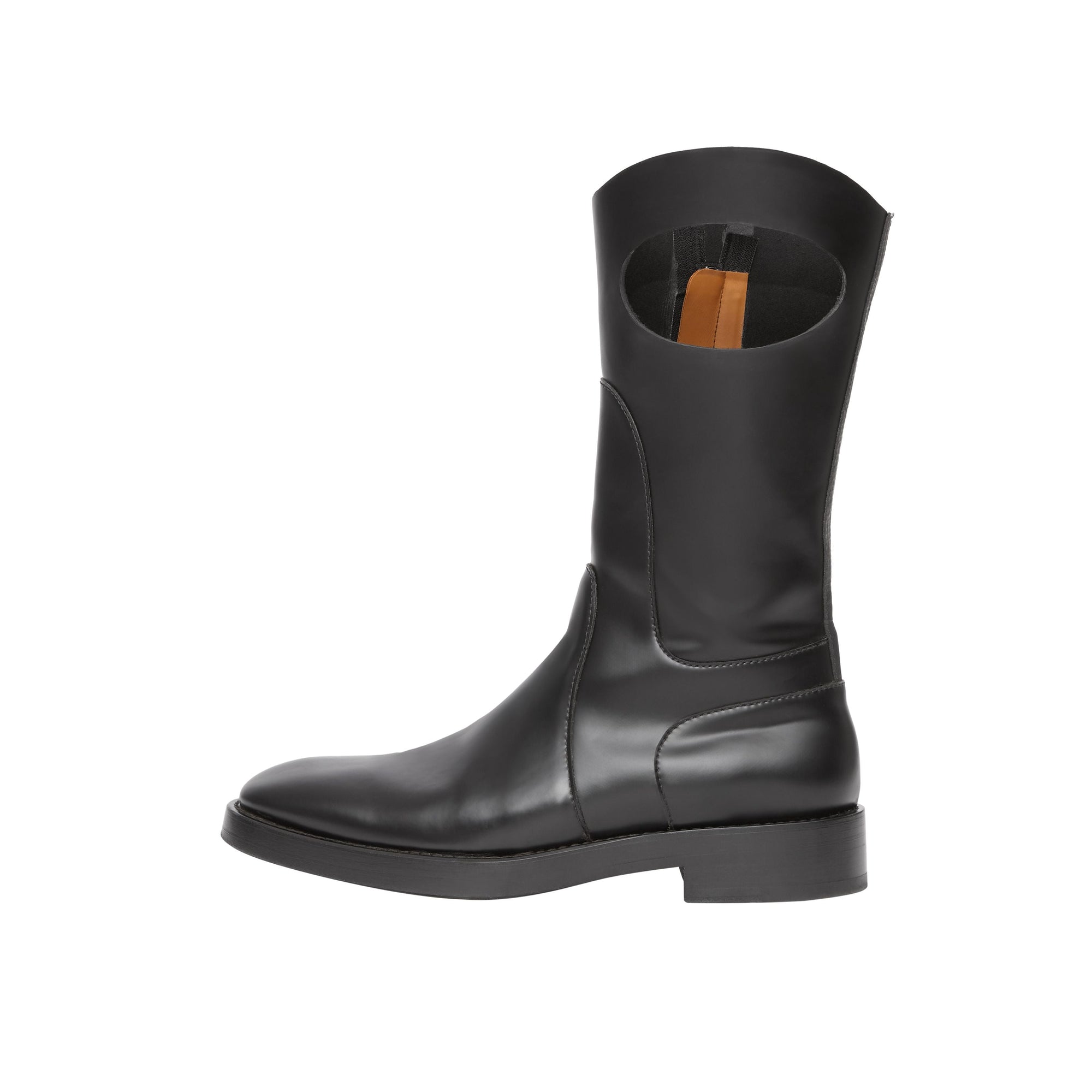 Bottes en cuir avec détail hublot - Black