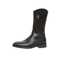 Bottes en cuir avec détail hublot - Black