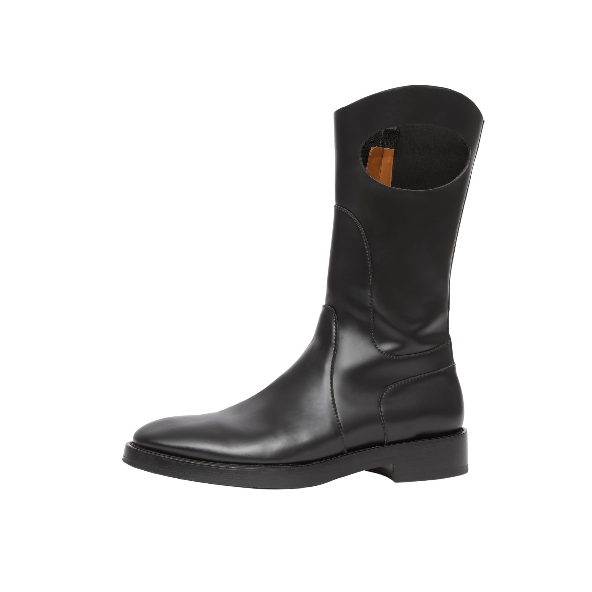 Bottes en cuir avec détail hublot - Black