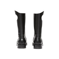 Bottes en cuir avec détail hublot - Black