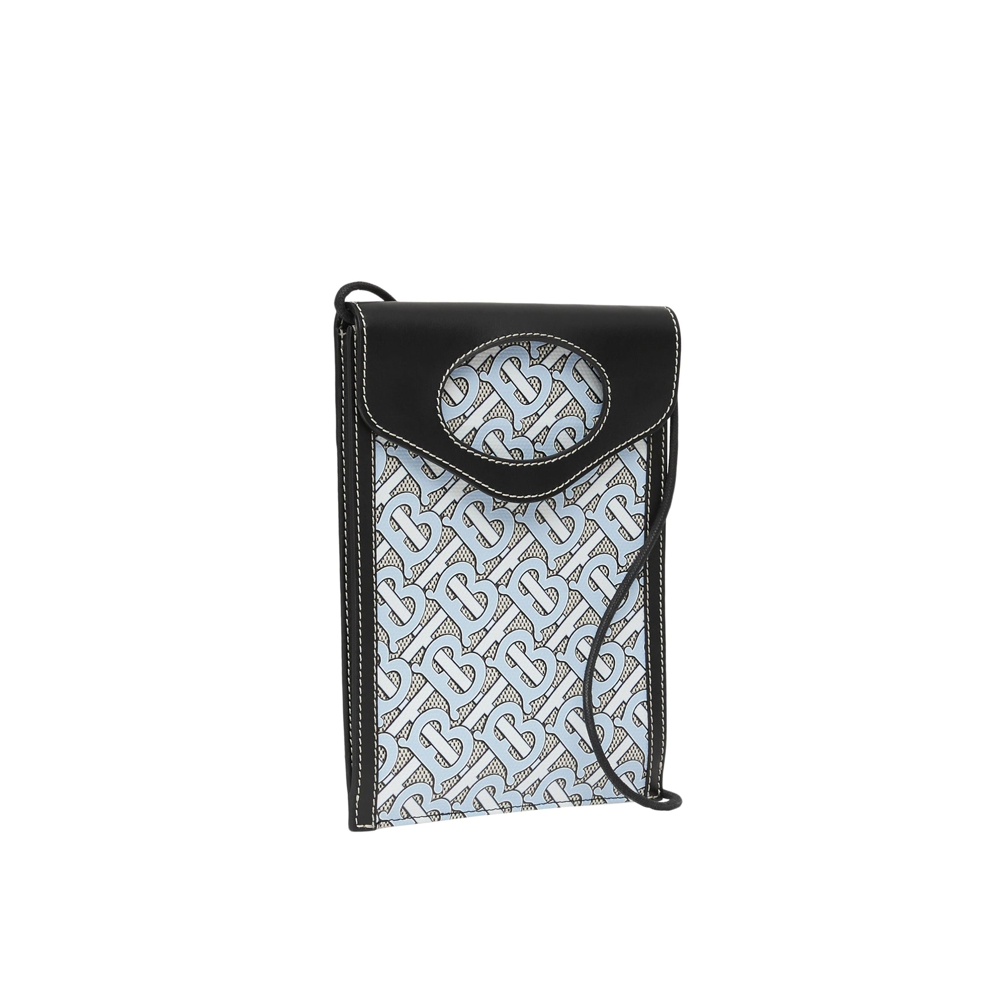 Étui pour téléphone Pocket en cuir et toile Monogram - Baby Blue