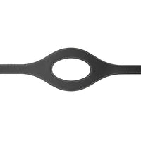 Ceinture en cuir surpiqué avec découpes - Black
