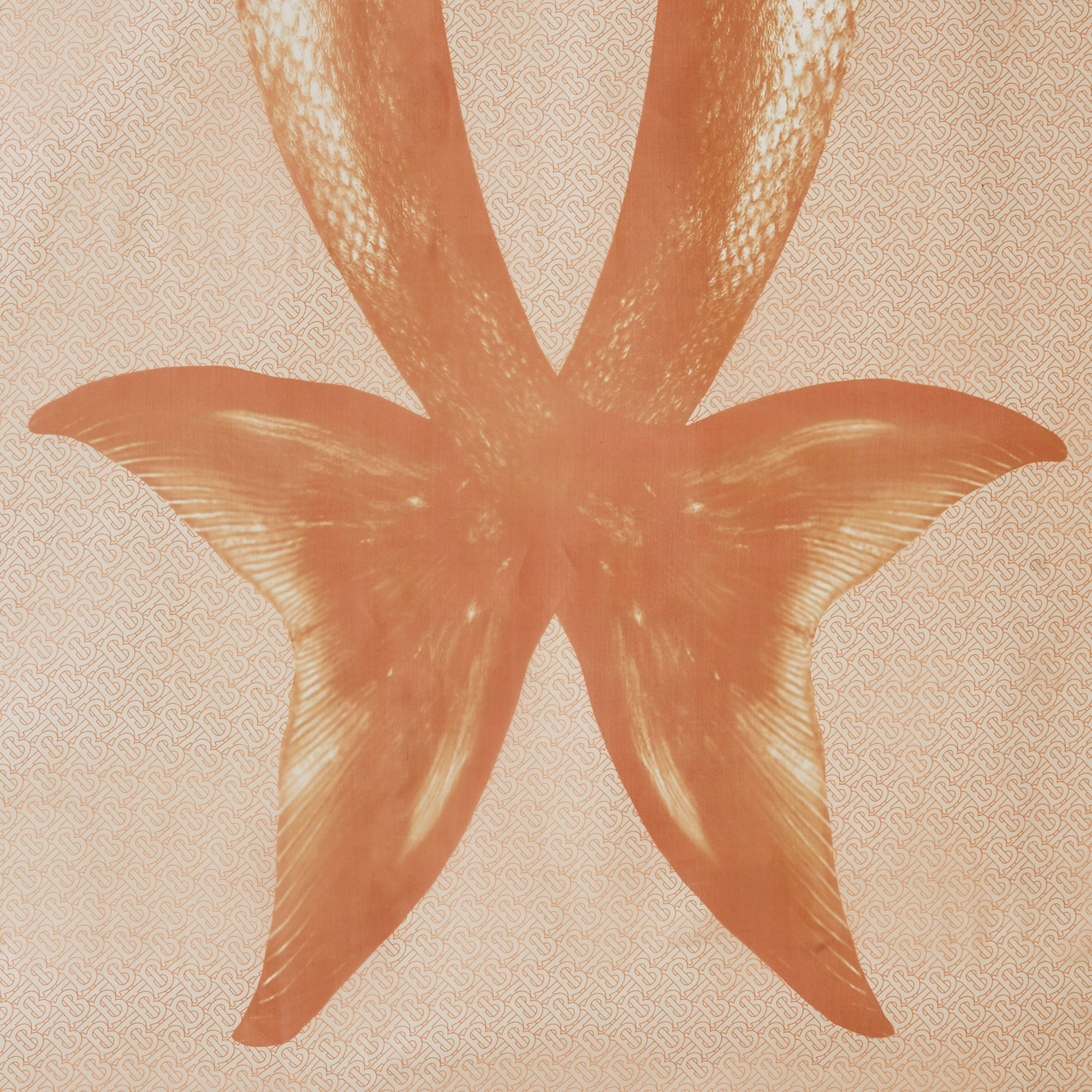 Grand carré en mousseline de soie à imprimé queue de sirène - Dark Amber