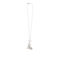 Collier à maillons plaqué palladium avec fossile marin - Palladio