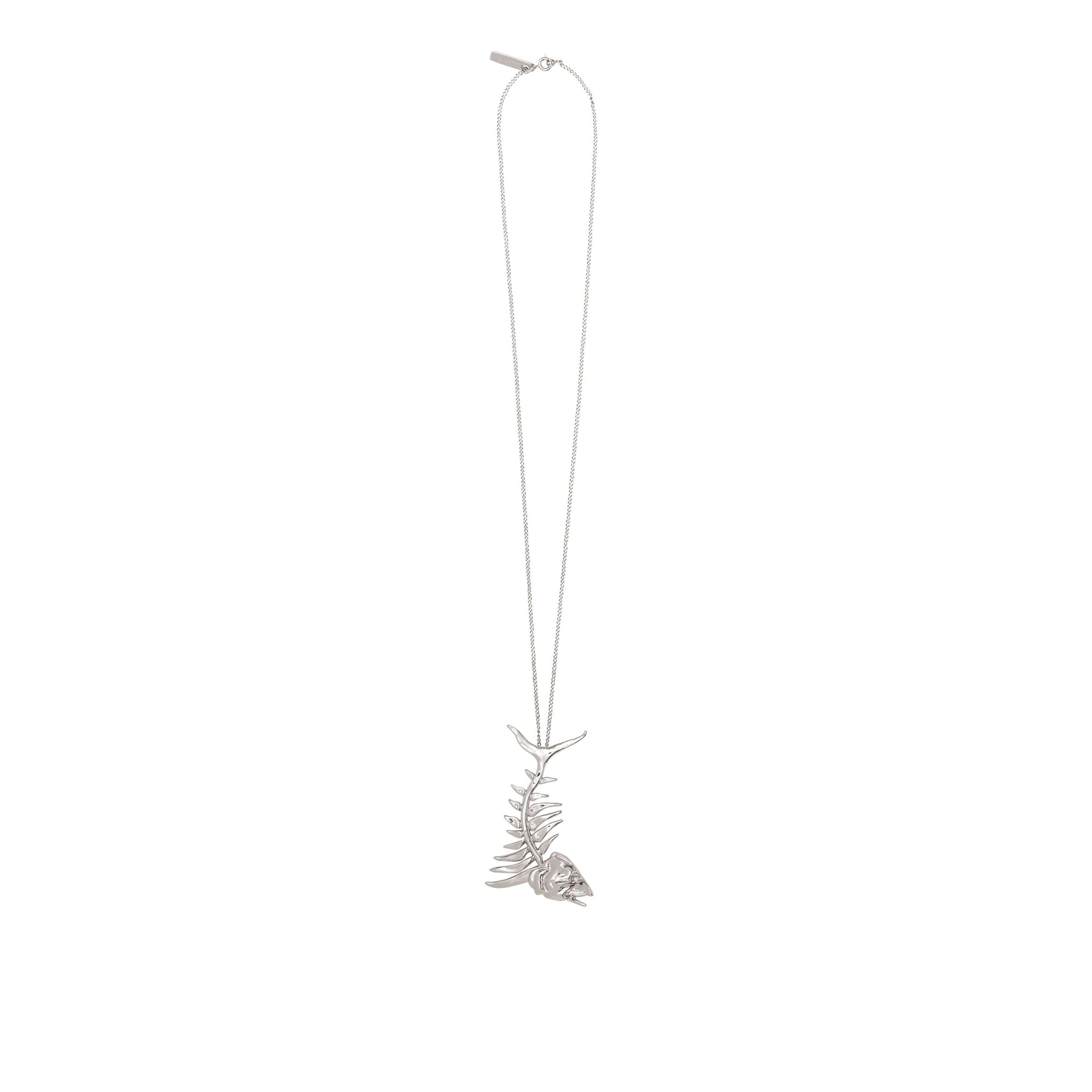 Collier à maillons plaqué palladium avec fossile marin - Palladio