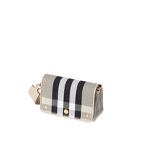 Petit sac à bandoulière en toile check - Soft Fawn