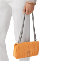 Petit sac Lola matelassé en cuir - Pale Orange