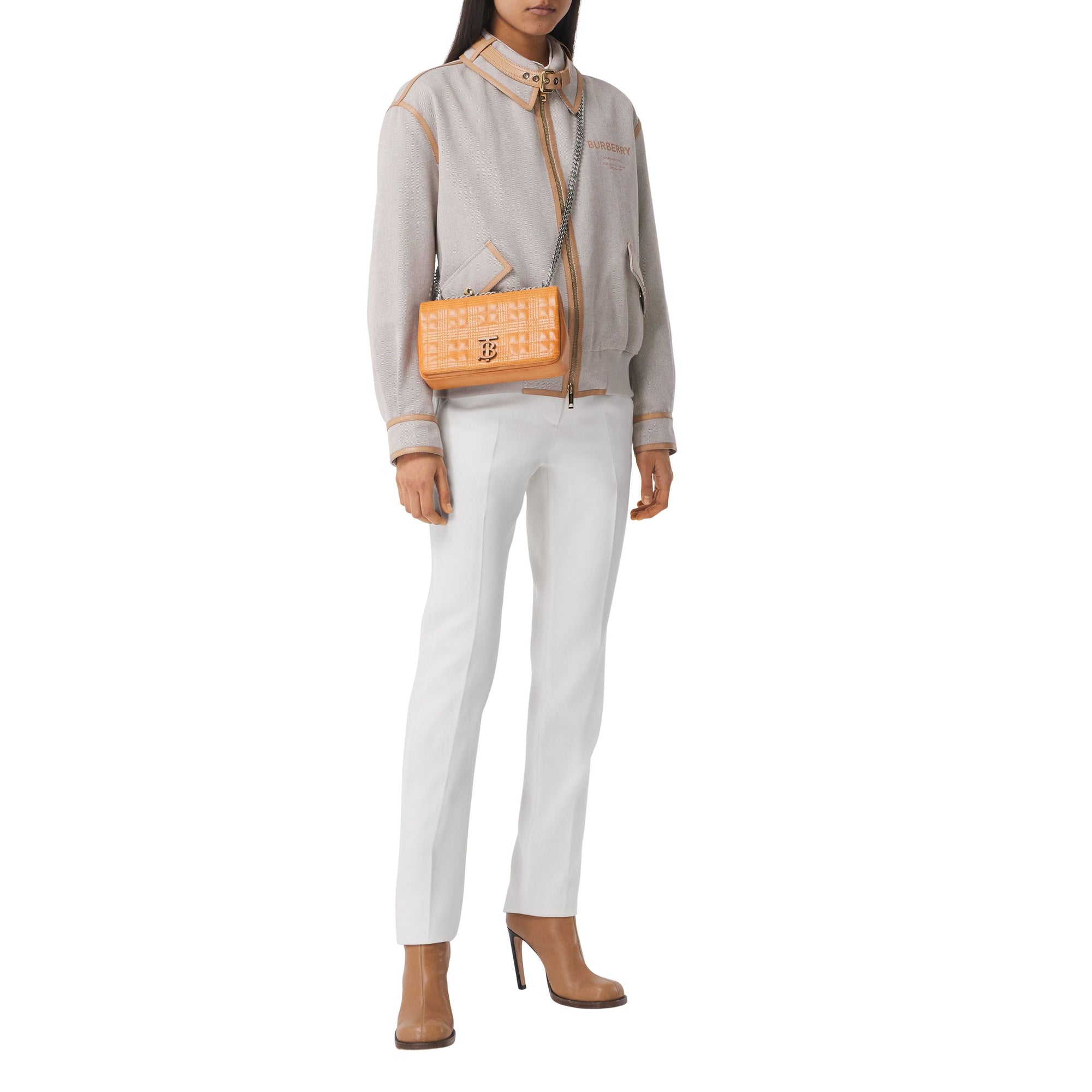 Petit sac Lola matelassé en cuir - Pale Orange