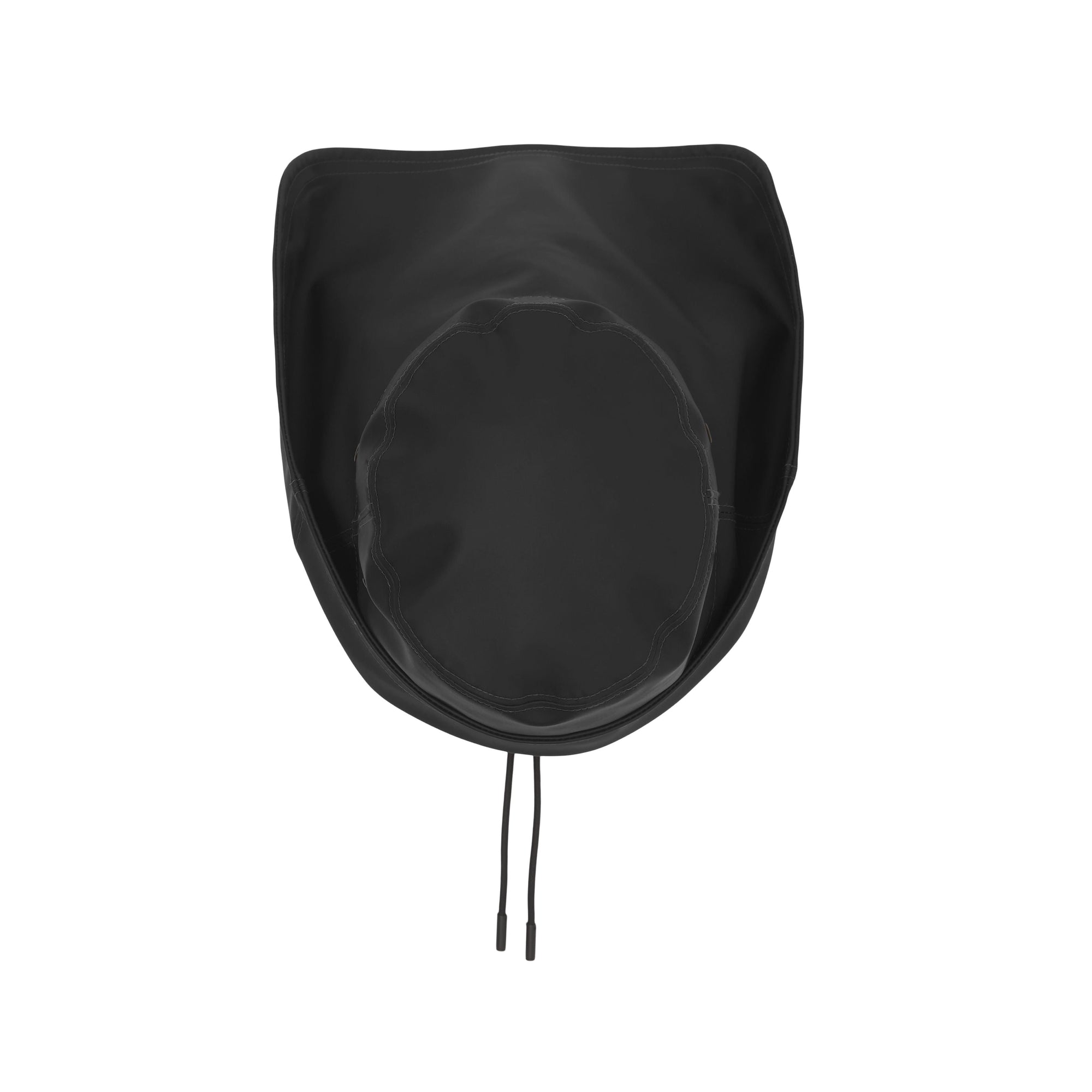 Chapeau de pêcheur en coton caoutchouté surpiqué - Black