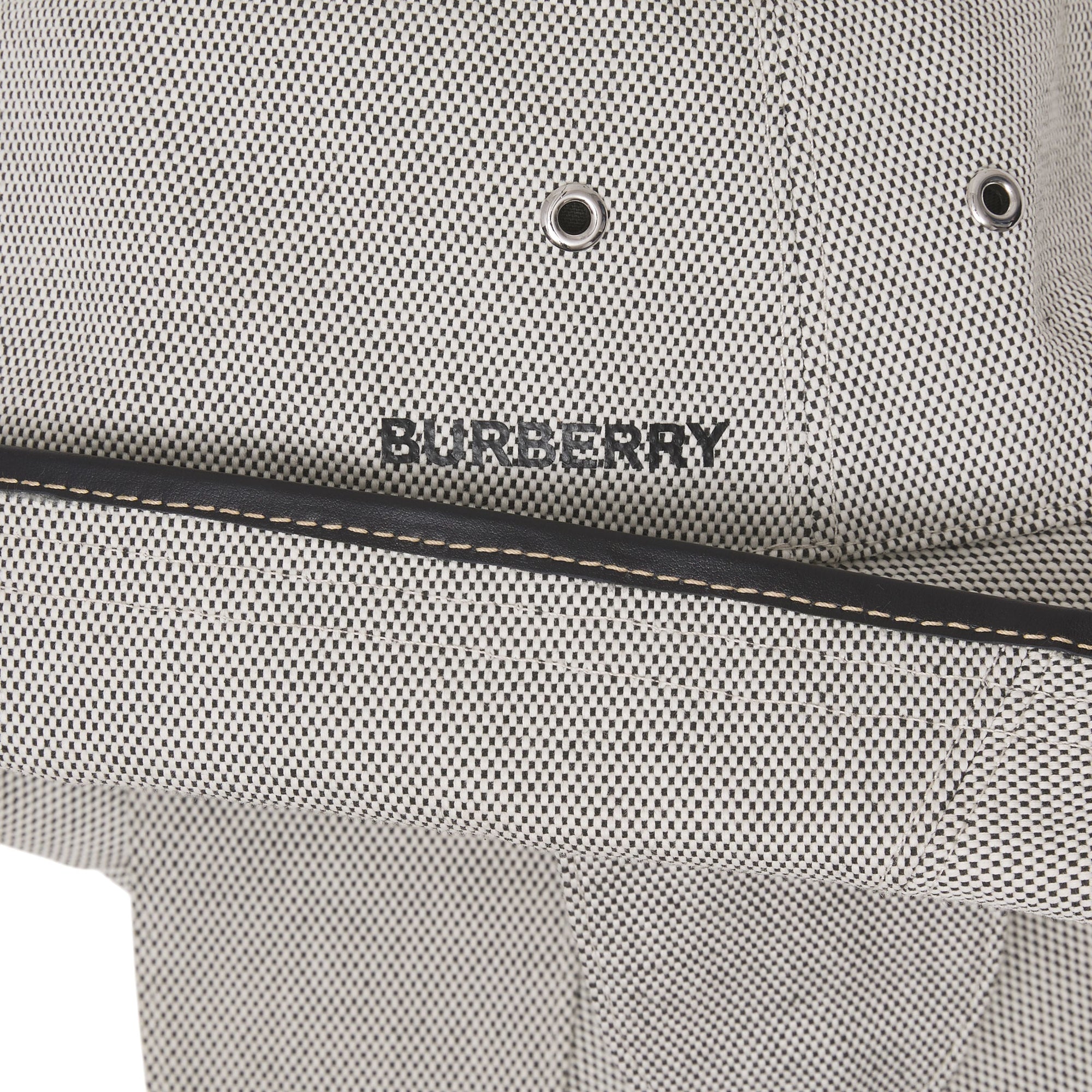 Chapeau de pêcheur en toile de coton avec logo - Black & White
