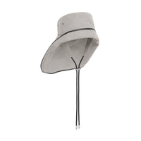 Chapeau de pêcheur en toile de coton avec logo - Black & White