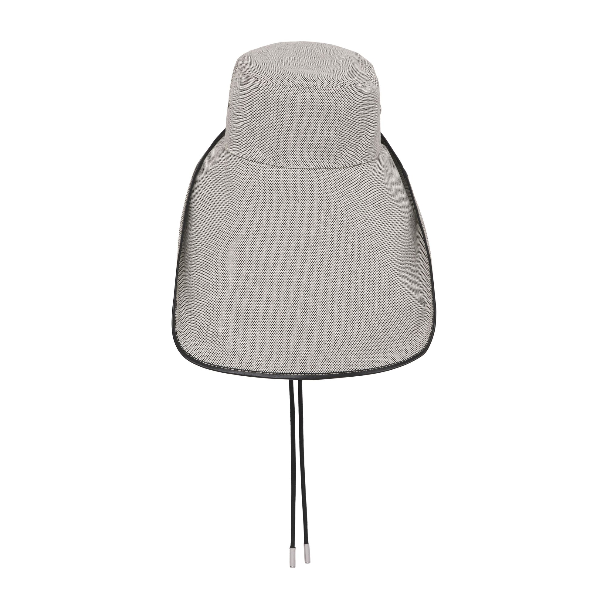 Chapeau de pêcheur en toile de coton avec logo - Black & White