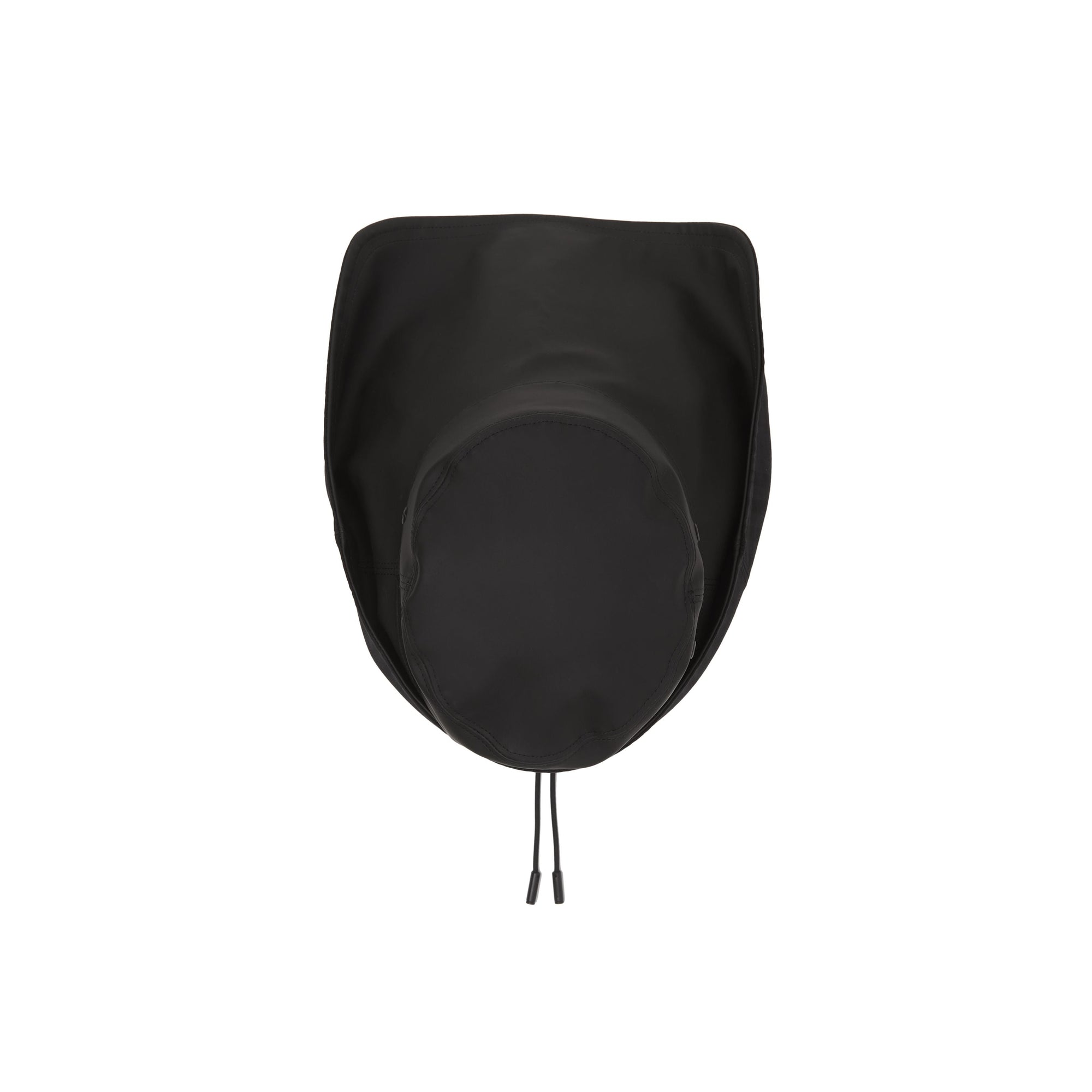 Chapeau de pêcheur en coton caoutchouté avec logo - Black