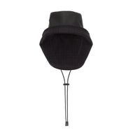 Chapeau de pêcheur en coton caoutchouté avec logo - Black