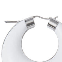 Créoles en cuir avec clou - Palladio & White