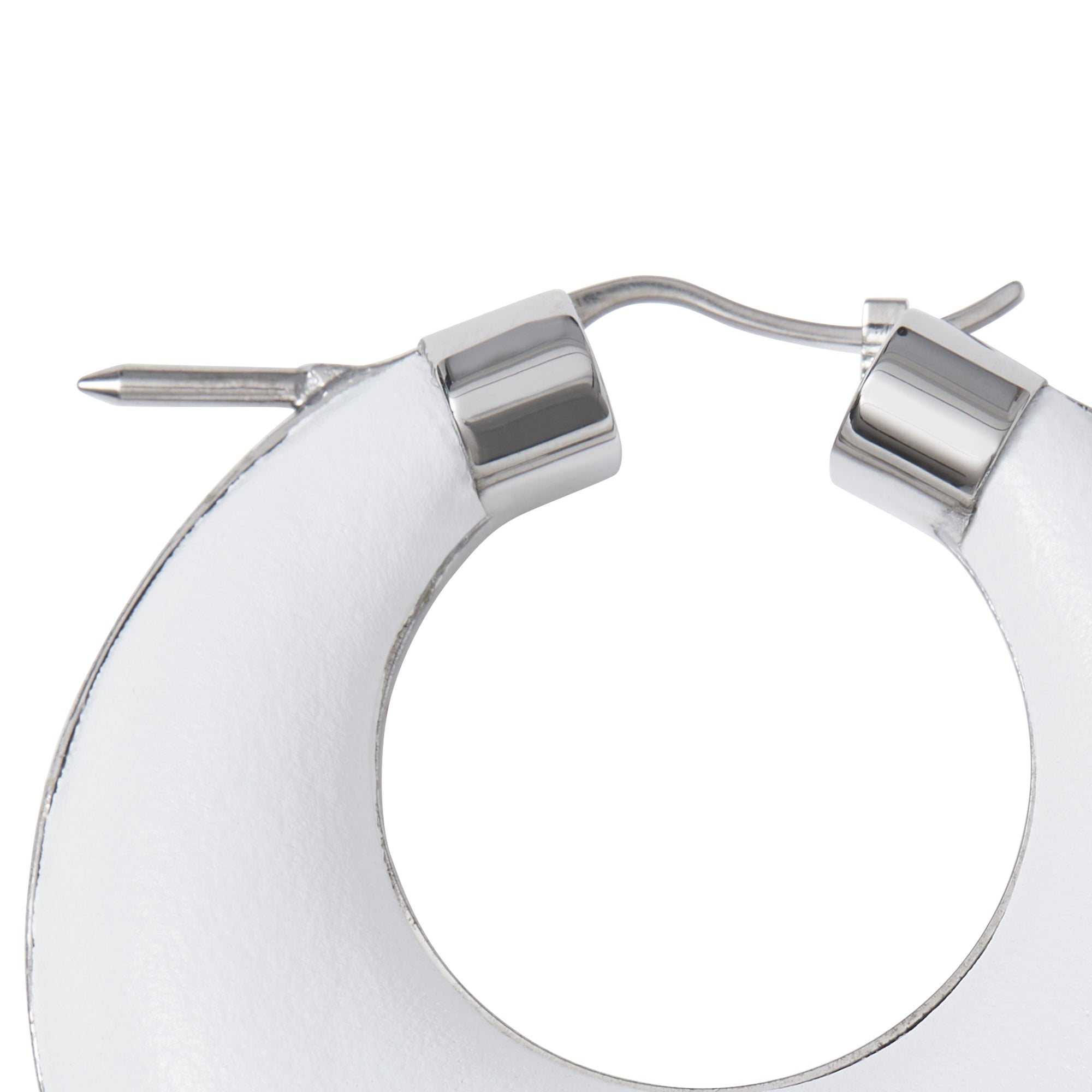 Créoles en cuir avec clou - Palladio & White