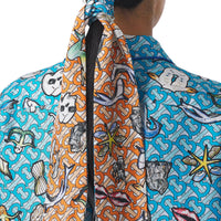 Foulard ultrafin en soie à imprimé montage - Multicolour