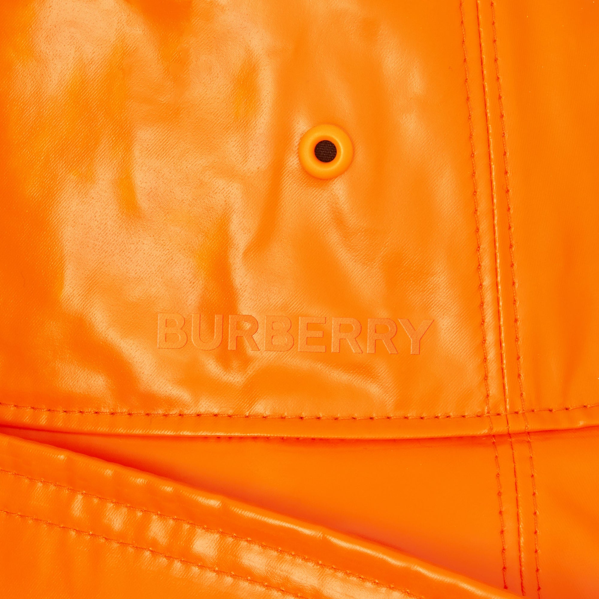 Chapeau de pêcheur en coton caoutchouté avec logo - Deep Orange