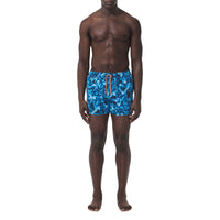 Short de bain à cordon de serrage à imprimé vaguelette - Midnight Navy