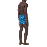 Short de bain à cordon de serrage à imprimé vaguelette - Midnight Navy