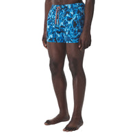 Short de bain à cordon de serrage à imprimé vaguelette - Midnight Navy