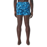 Short de bain à cordon de serrage à imprimé vaguelette - Midnight Navy