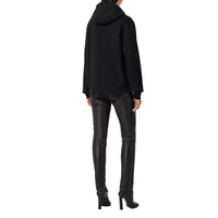 Hoodie oversize en coton à imprimé requin - Black